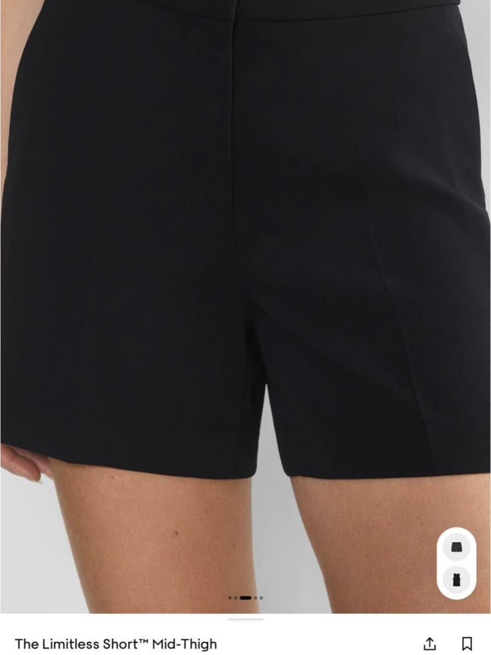 Aritzia Tailored High-Waist Shorts - Black